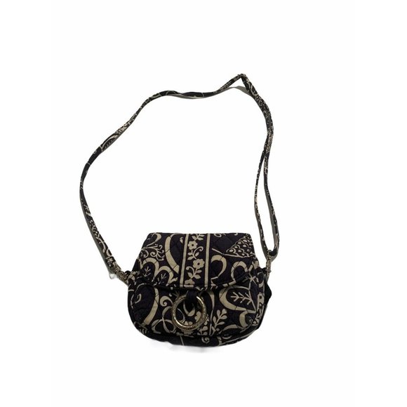 Vera Bradley Crossbody Small Quilted Navy Blue Whi - Picture 12 of 12